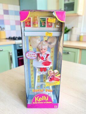 1997 Kelly Eatin' Fun Baby Sister Of Barbie Doll